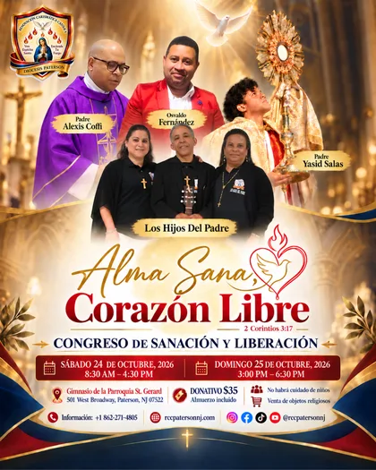 Flyer oficial del Congreso de Sanación y Liberación — Alma Sana, Corazón Libre